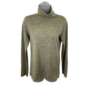 Nice Things Slub Mixed Gold & Black Turtleneck Top Size Large